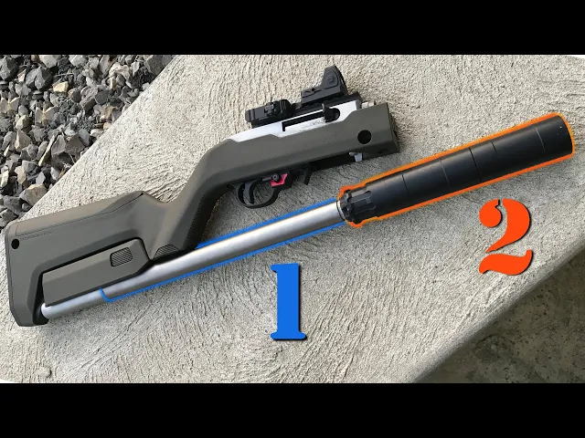 double suppressed rifle!10/22 takedown